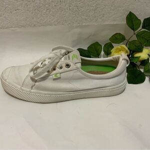 Cariuma Shoes Womens 10 White OCA Rio Brasil Canvas Cork Lifestyle Low Sneakers